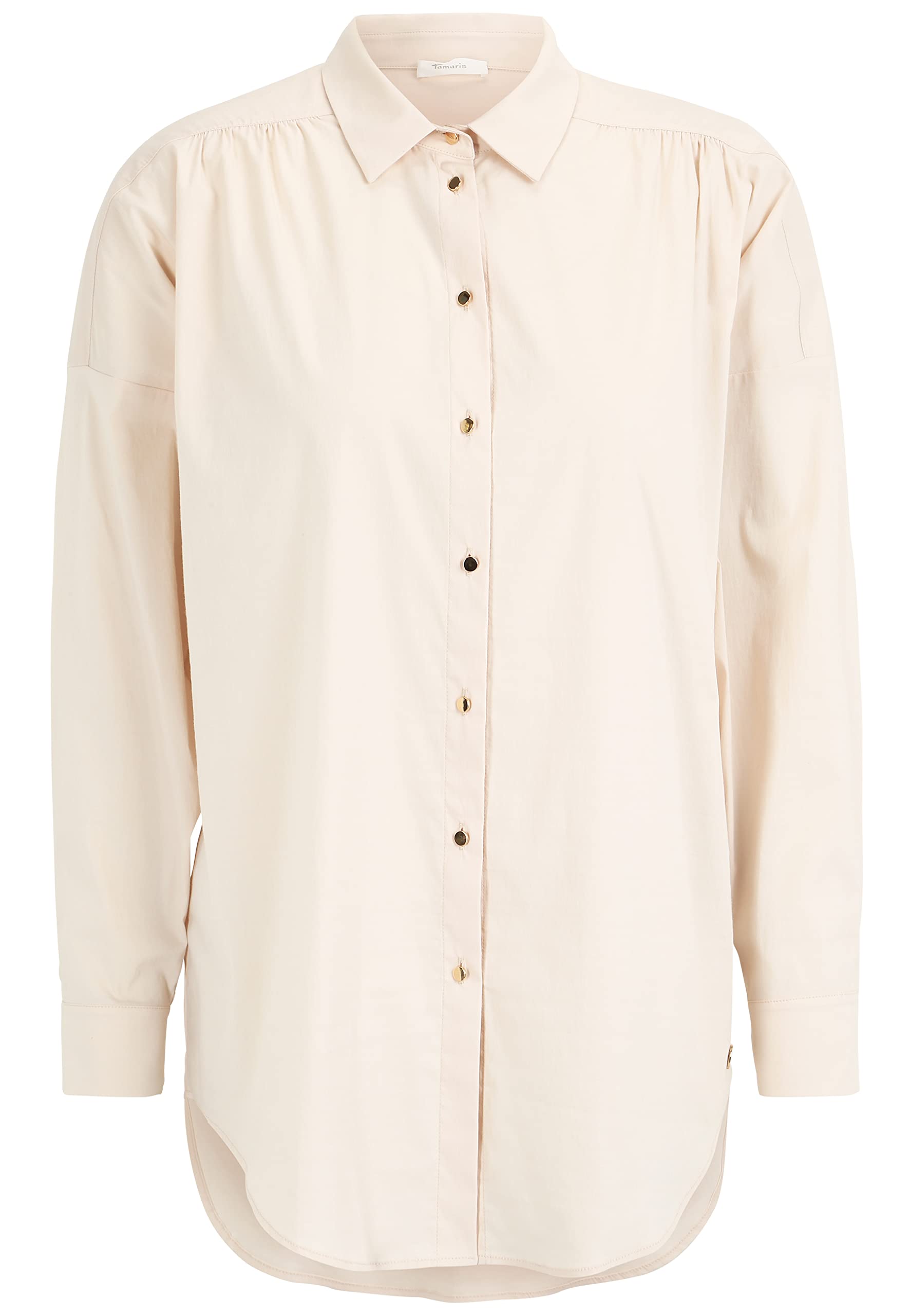 Tamaris Baystep Women's Casual Shirt – Tapioca Beige Top – Size 16