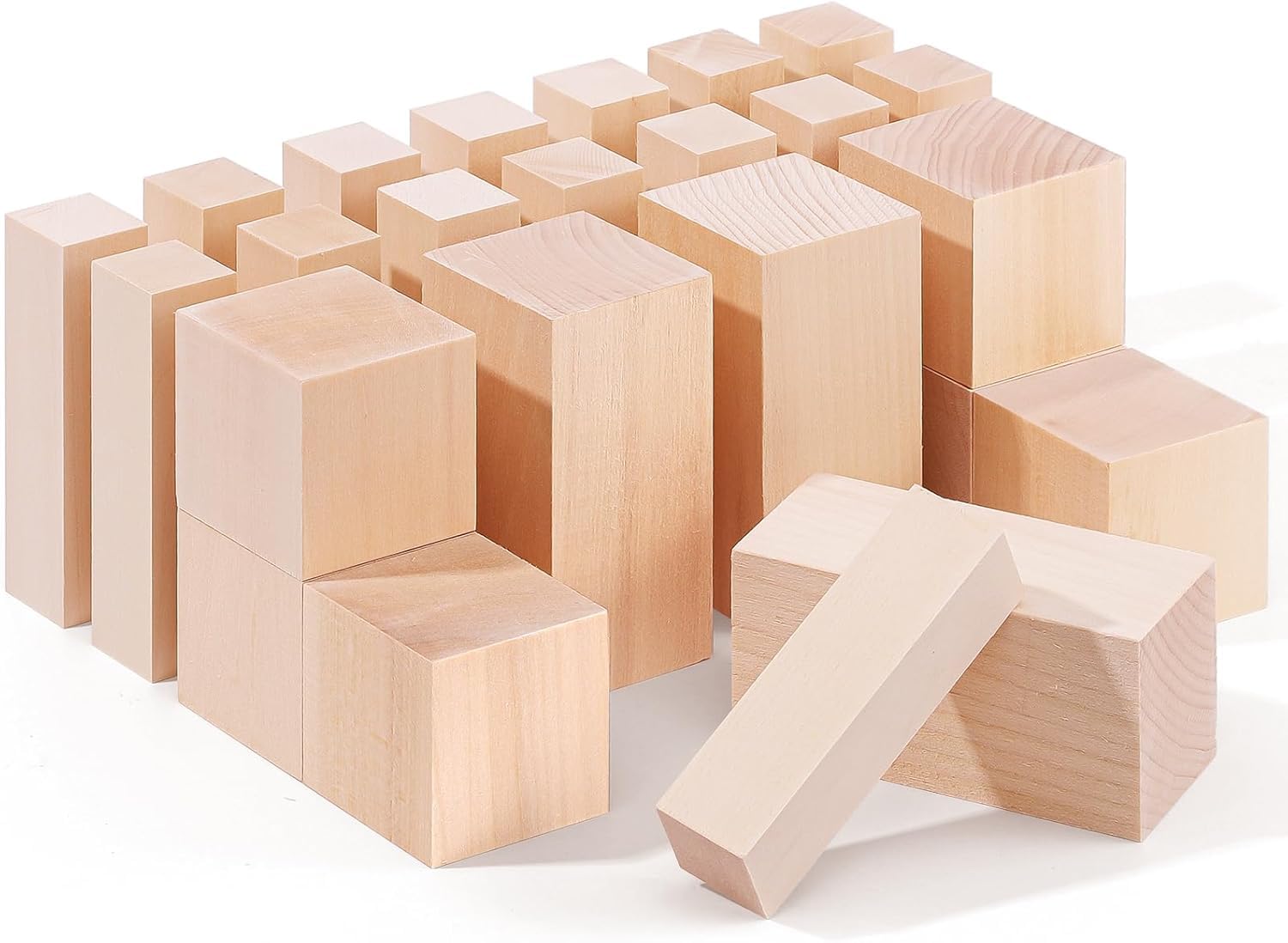 24Pcs Basswood Carving Blocks | 3 Sizes Whittling Wood Kit