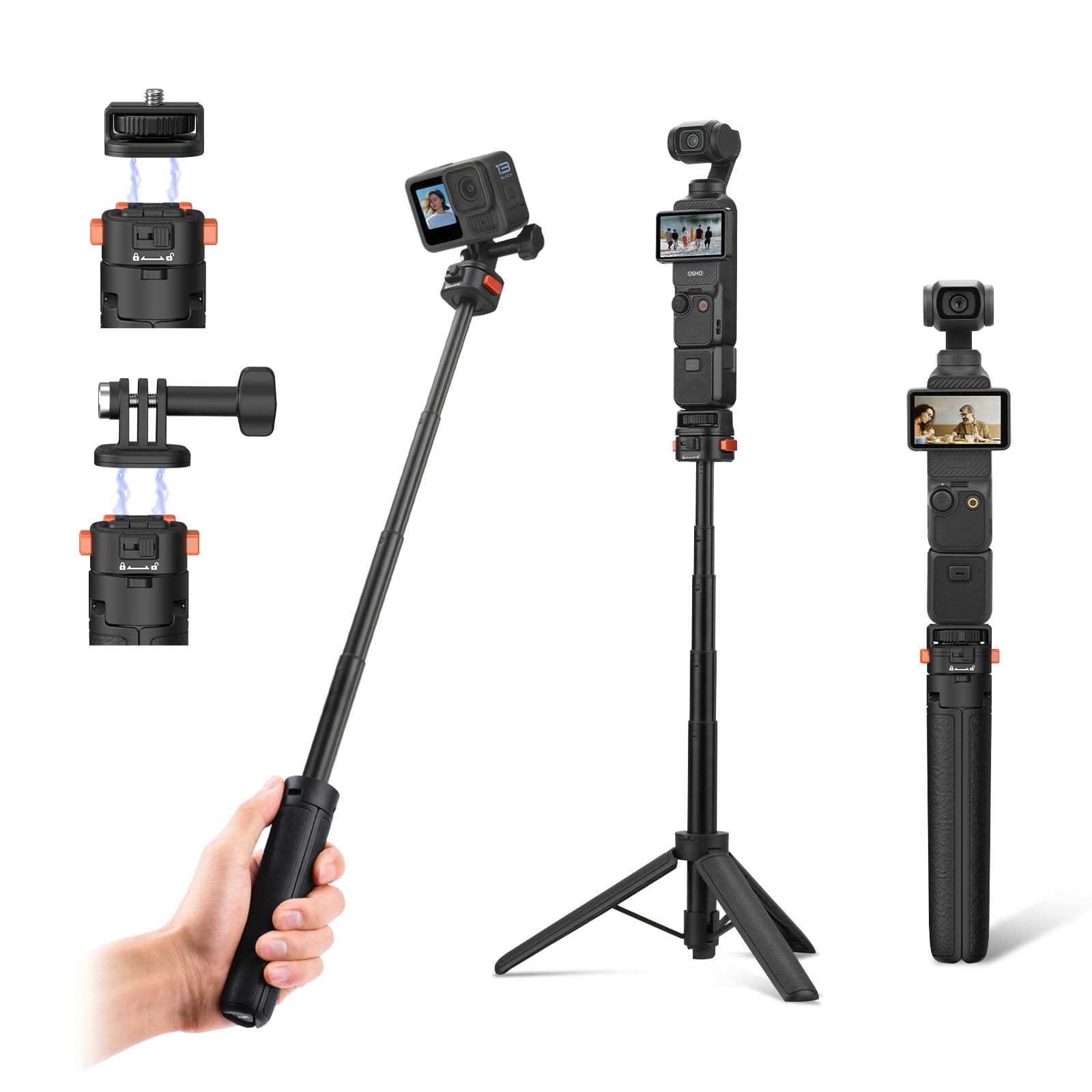 Mini Extendable Tripod & Selfie Stick for Osmo Pocket 3