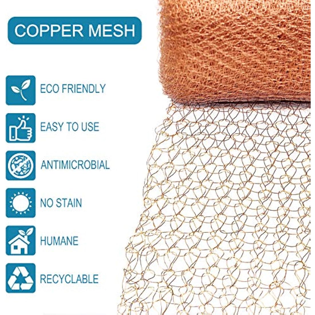 Pure Copper Mesh – 20ft Rodent & Pest Control Wire Blocker