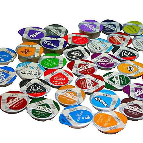 Tassimo T-Discs Coffee & Tea Capsules Variety Pack - 37 Flavours, 46 Pods