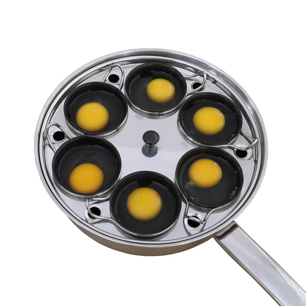 6-Cup Stainless Steel Egg Poacher Pan for Induction