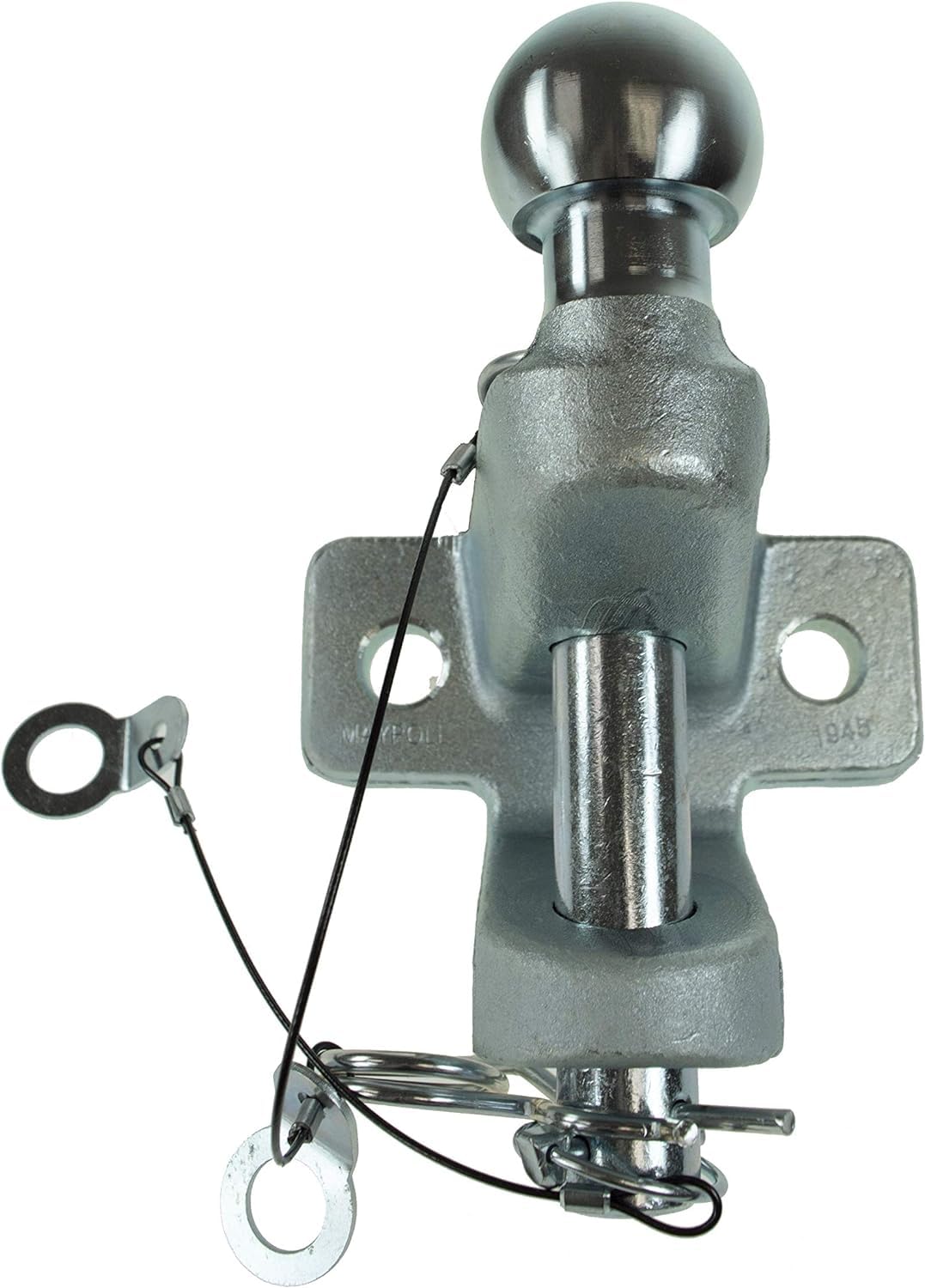 Maypole MP84 Combined Ball & Pin Hitch – 50mm Silver Towball for Trailers