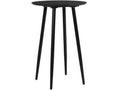 Loft24 Monza Round Bar Table – Black MDF & Metal Legs