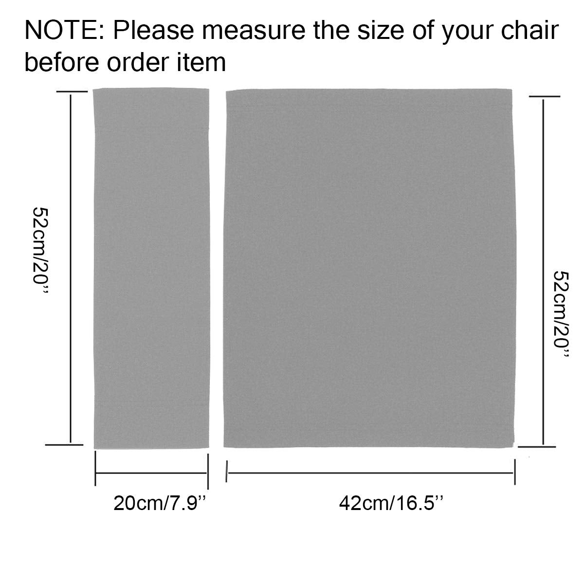 STAY GENT 2 Set Durable Replacement Seat Cover for Directors Chair Grey - image 2