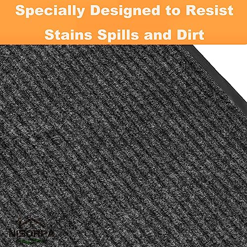 Nisorpa Hallway Runner Rug | 90x500cm Non-Slip Washable Polyester Mat