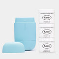 Fussy Natural Refillable Deodorant – Ocean Blue Case & 3 Mint Refills
