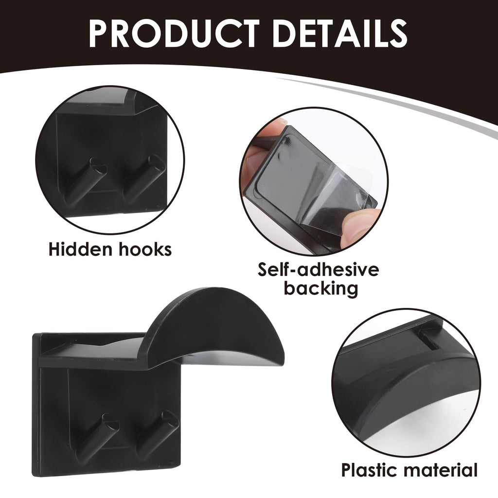 Kasoud Adhesive Hat Hooks for Wall Mounted, 10 PCS Hat Storage for Baseball Caps, Baseball Caps Hat Holder - image 3