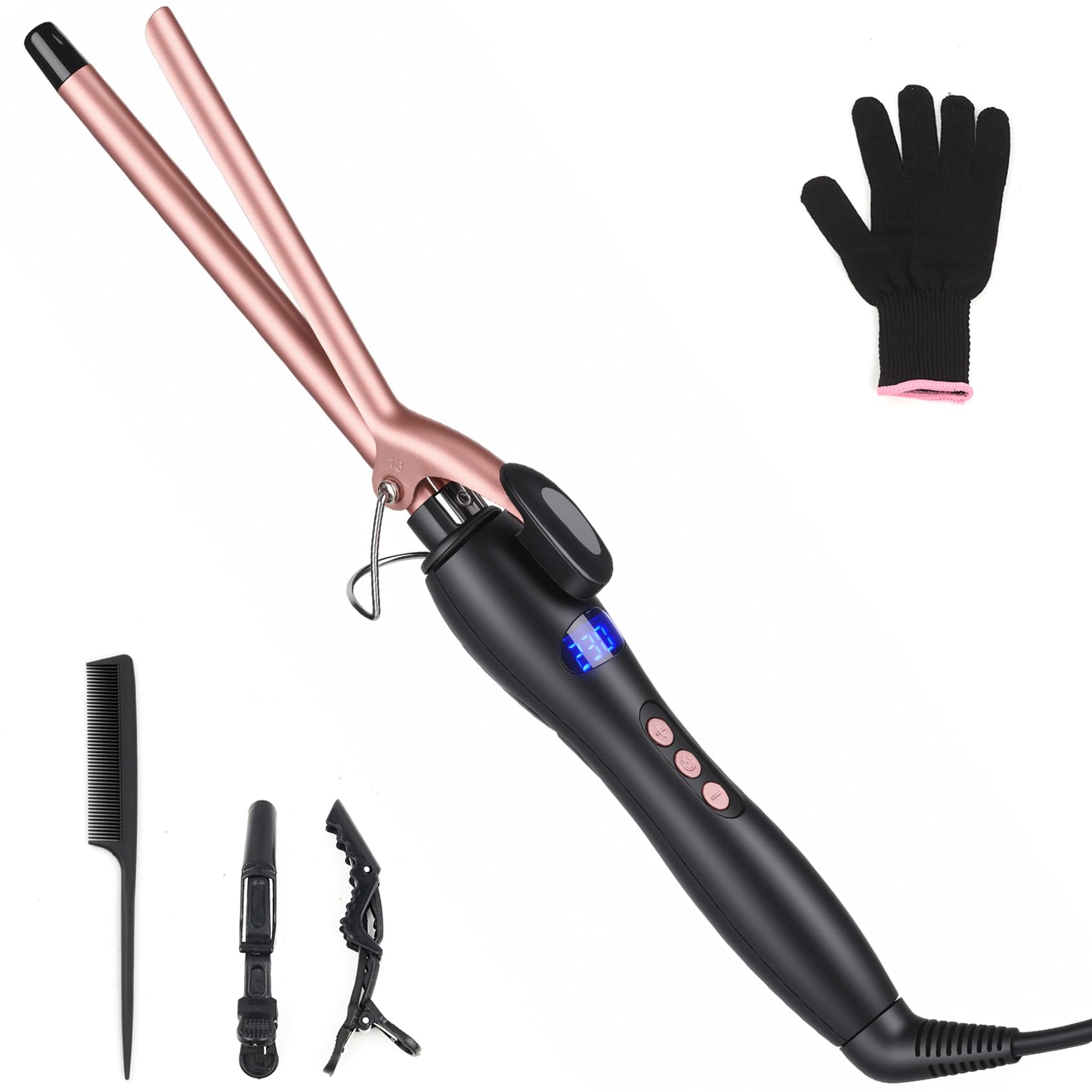 UNOBEY 13mm Curling Wand – Ceramic Tourmaline Iron for Tight Curls