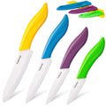 Jolof Store Ceramic Professional Knife Set with Covers – 4 Piece Multi
