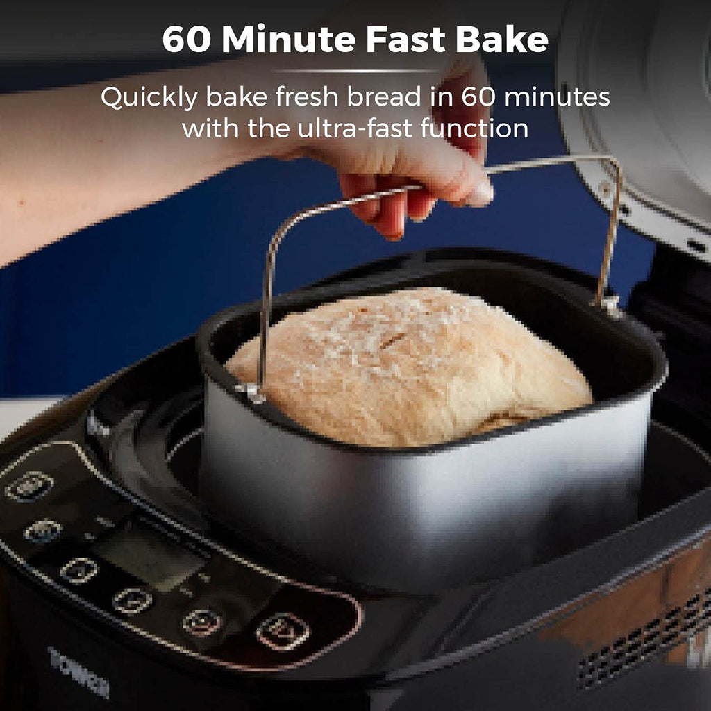Tower T11003 Digital Bread Maker – 12 Programs & 2lb Capacity