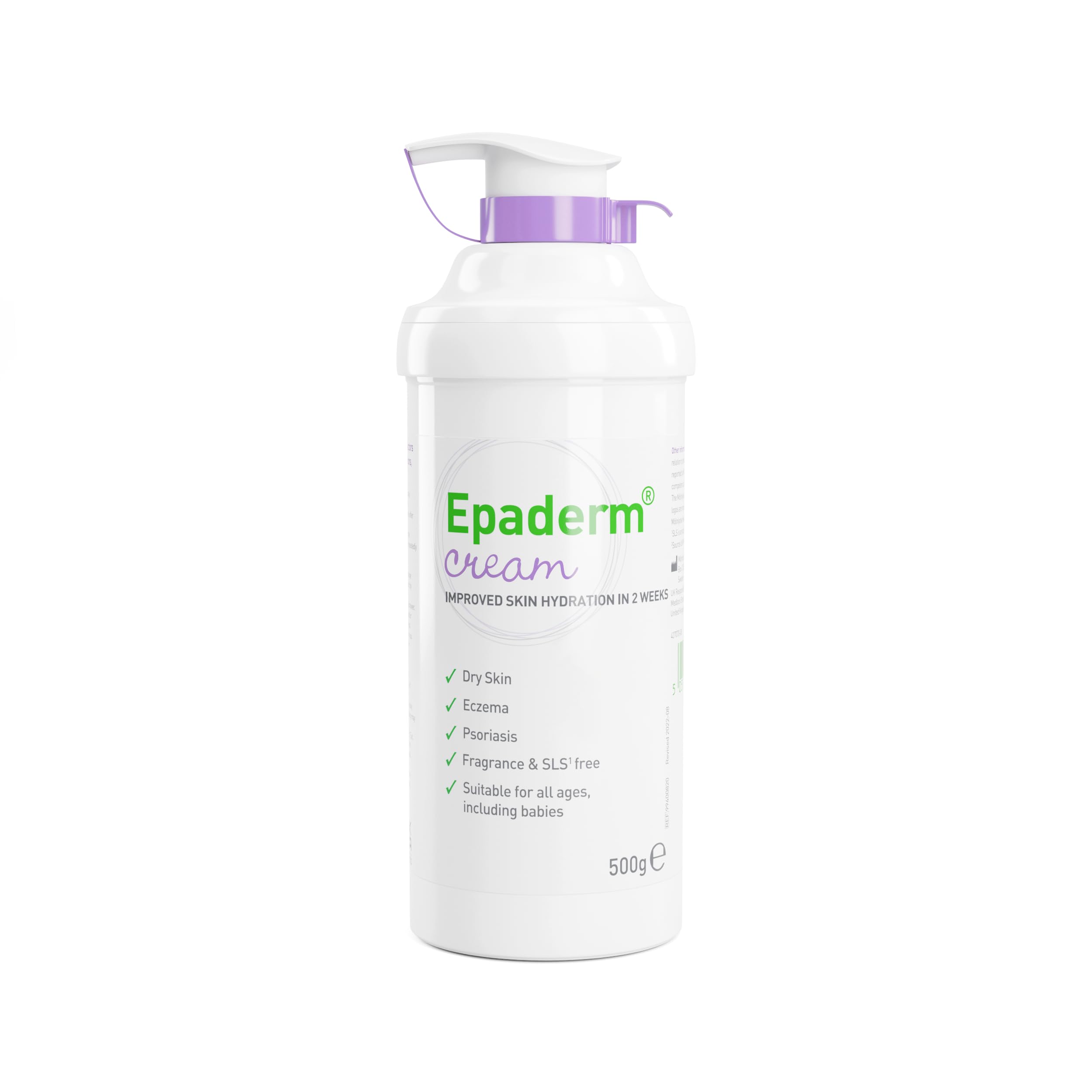 Epaderm 2-in-1 Emollient Cream & Cleanser for Eczema & Dry Skin, 500g