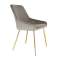 RayGar Hamilton Velvet Dining Chair | Modern High Back Accent - Grey