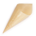 BambooMN Disposable Pine Wood Cones | 7.9" Tall Appetizer Cones | 300 Pack