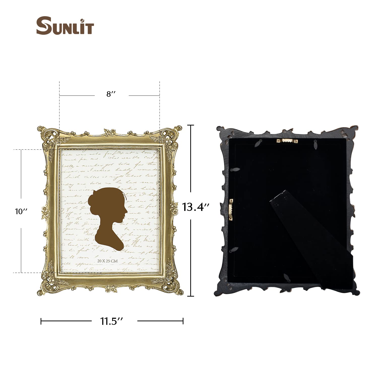 Vintage Gold Picture Frame – 5x7 Ornate Antique Photo Frame