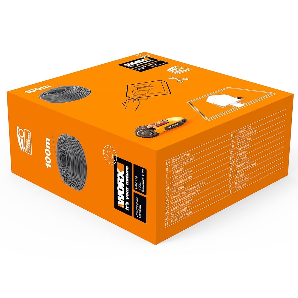 Worx WA0178 100m Perimeter Wire for Landroid Robot Mower - Black