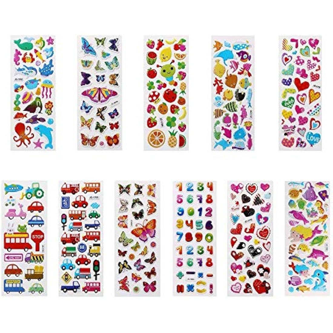 Vicloon 3D Puffy Stickers for Kids – 22 Sheets of 550+ Reward Stickers