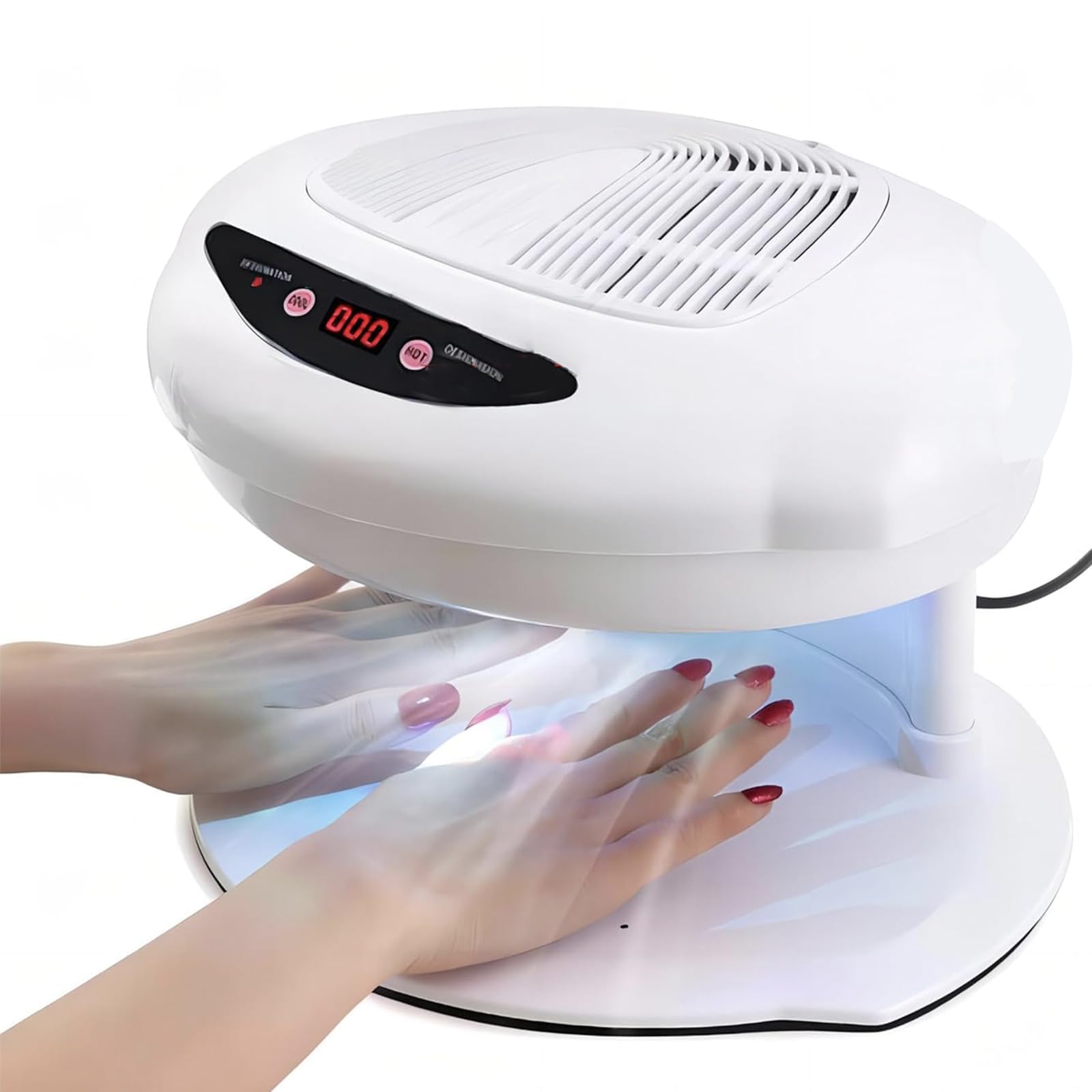 Jolof Store 400W Nail Fan Dryer | Warm & Cool Air Polish Drying Machine