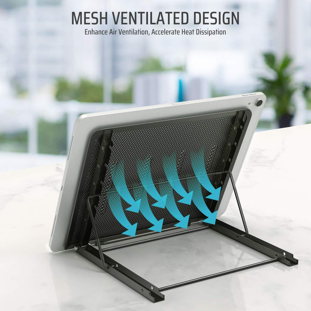 Lidasen Laptop Stand Tablet,Foldable Portable Ventilated Desktop Laptop Holder, Cooling Stand 10"-15.6" compatible with Dell XPS, HP