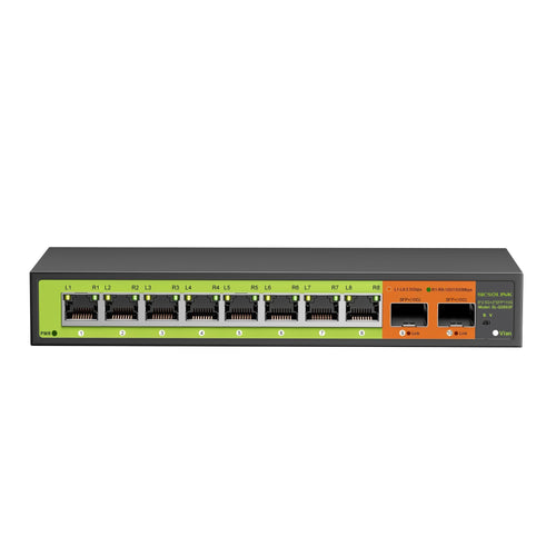 Jolof Store 10-Port 2.5G Ethernet Switch | 8x2.5G RJ45 & 2x10G SFP