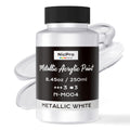 Nicpro Metallic Pearl White Acrylic Paint – 250ml Pearlescent Craft Paint