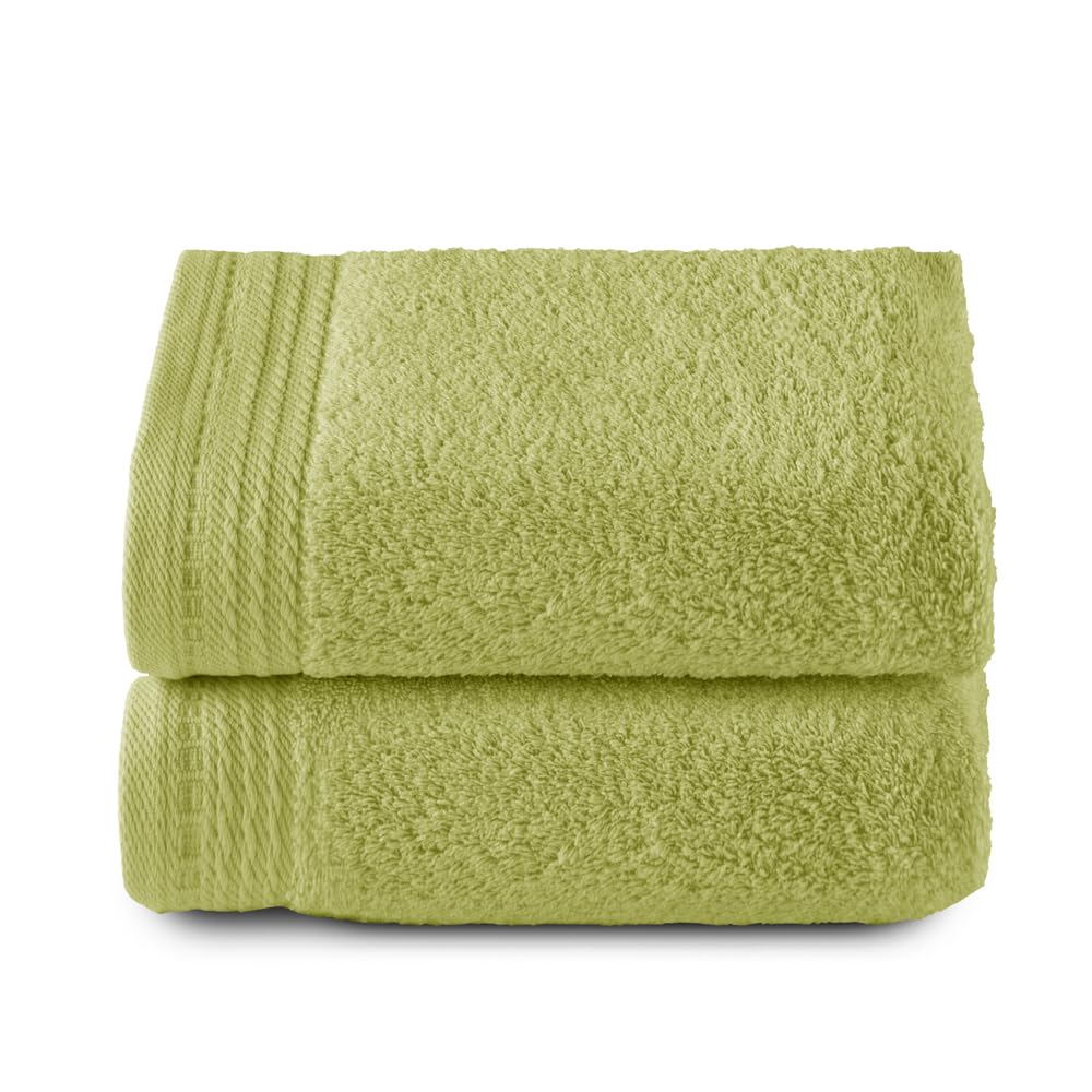 Top Towel Premium 100% Cotton Hand Towels – 2 Pack – 600g Lime