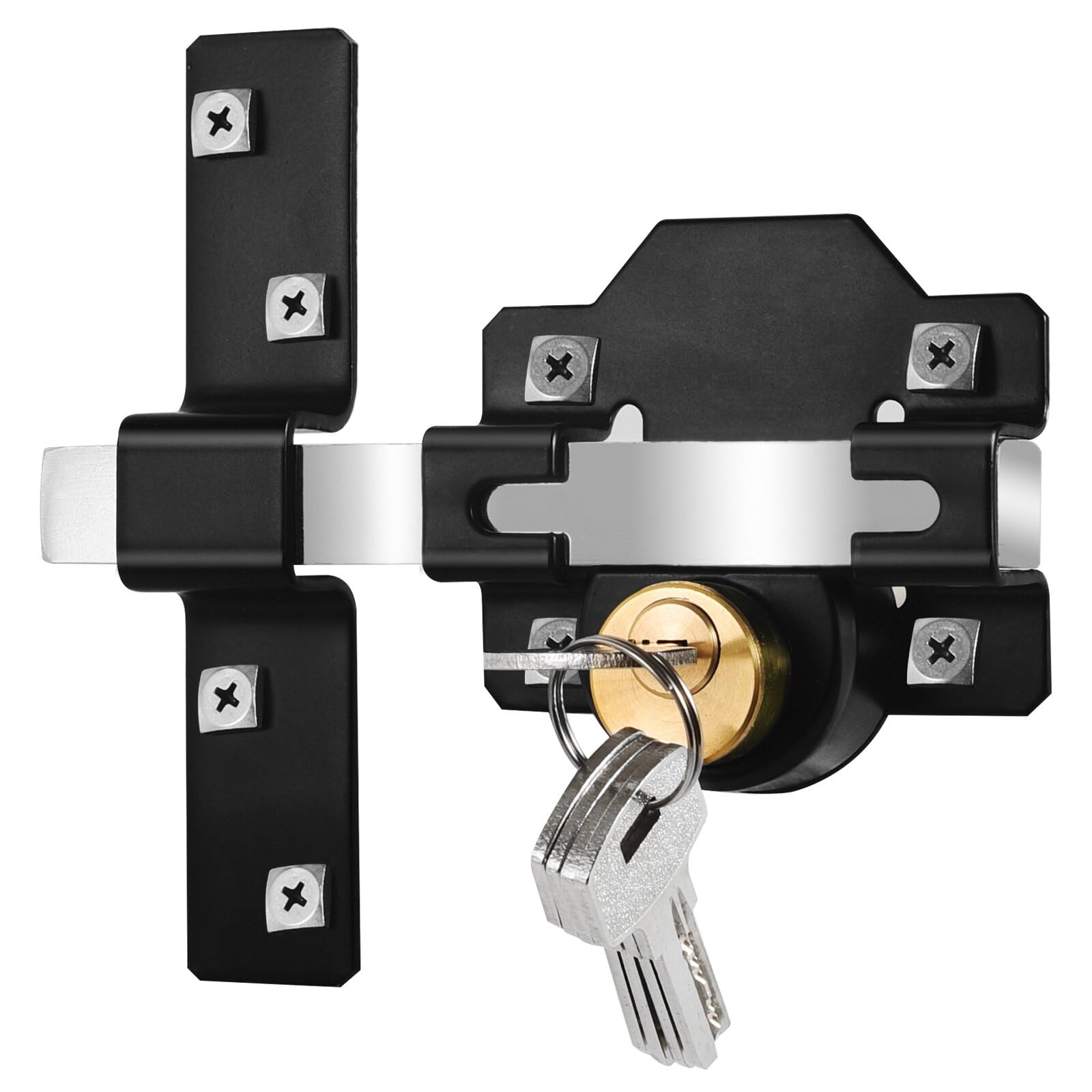 Jolof Store 70mm Long Throw Gate Mortise Lock for Wooden Doors | 5 Keys