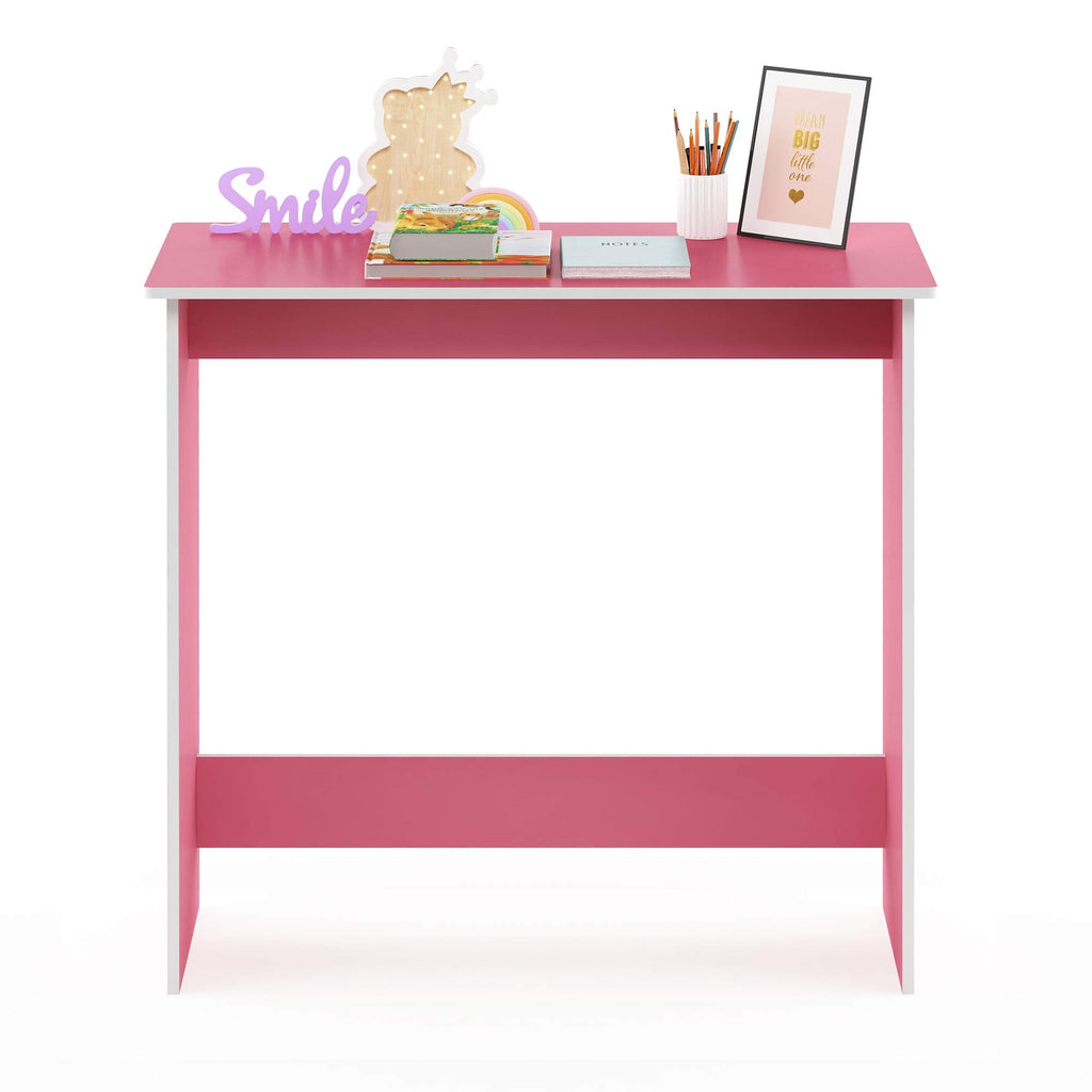 Furinno Simplistic Compact Computer Desk - Pink/White Study Table