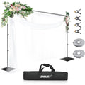 EMART Heavy Duty Backdrop Stand - 3x3m Adjustable Steel Background Frame