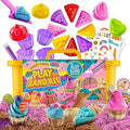 GirlZone Sweet Cakes Play Sand Kit | 2lbs Mouldable Sand & 17 Tools
