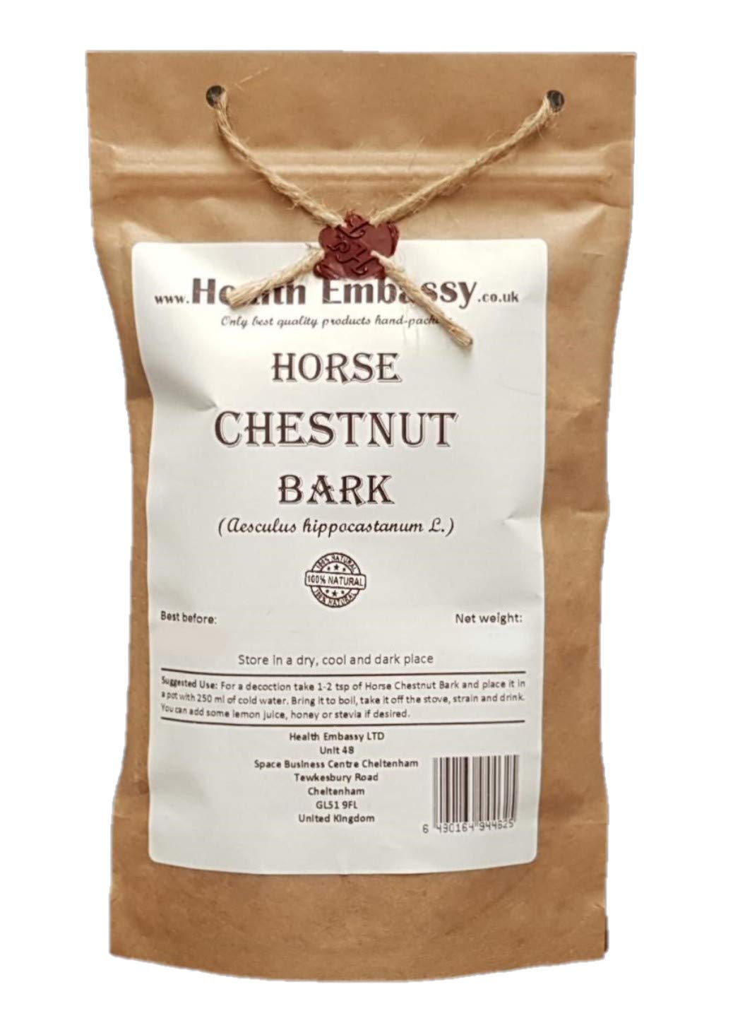 Horse Chestnut Bark by Health Embassy | Natural Herbal Supplement | 100g