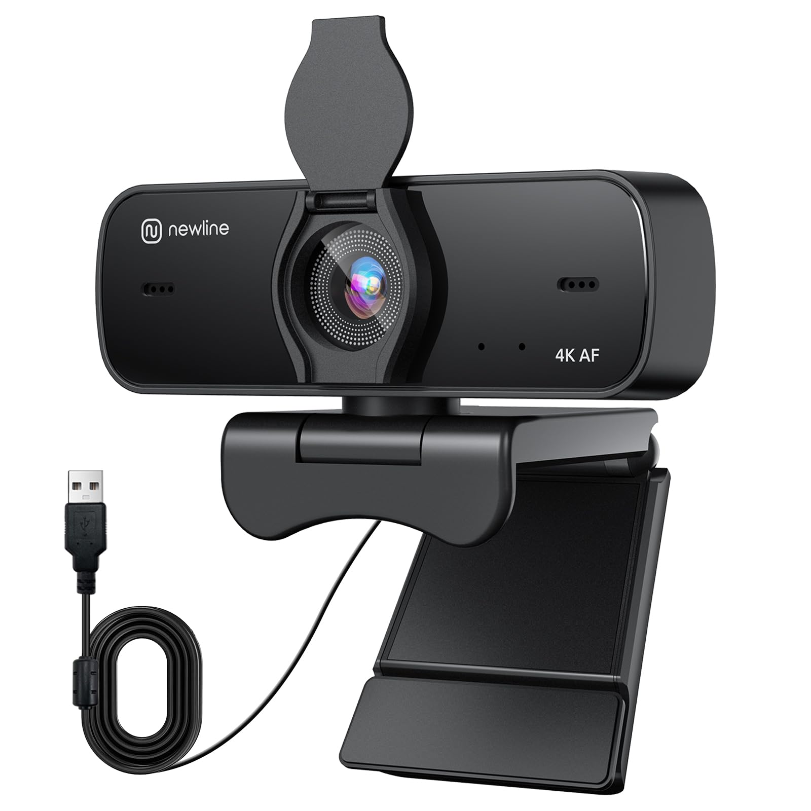 4K Webcam - 12MP HD PC Camera with Autofocus & Privacy Cover