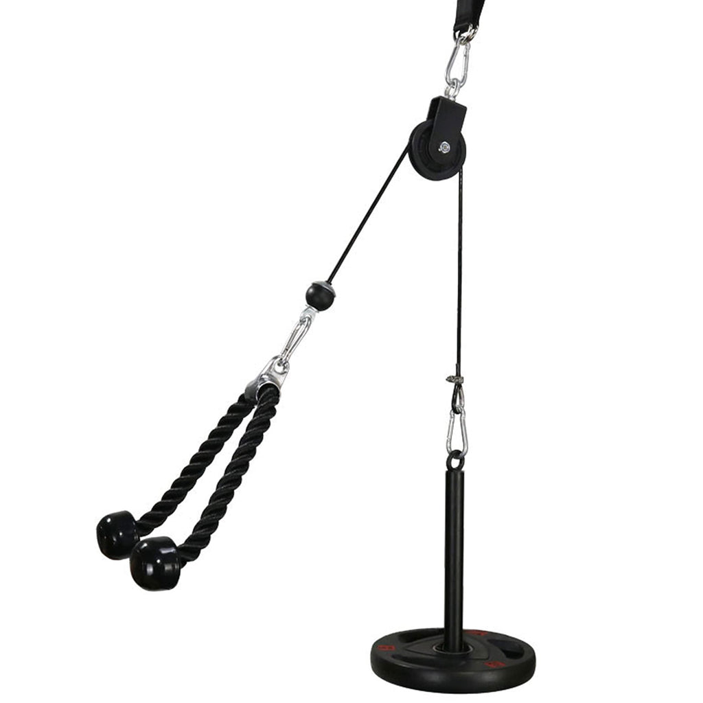 LFJ 12Pcs LAT Pulley System | Home Gym Cable Machine with Tricep Rope