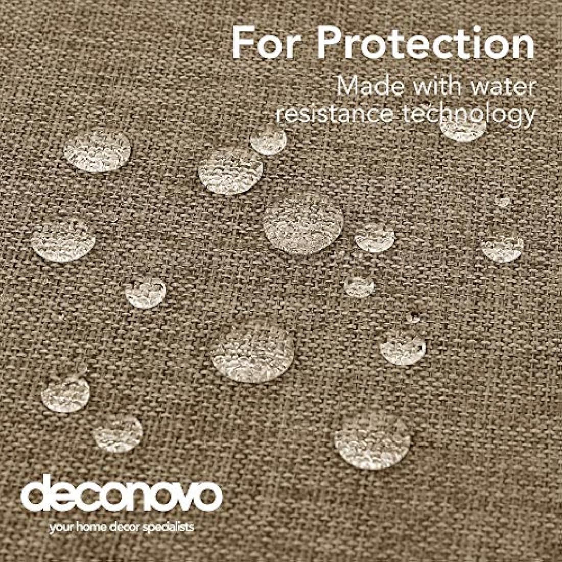 Deconovo Faux Linen Tablecloth | Water Resistant & Wipeable, 59x59in