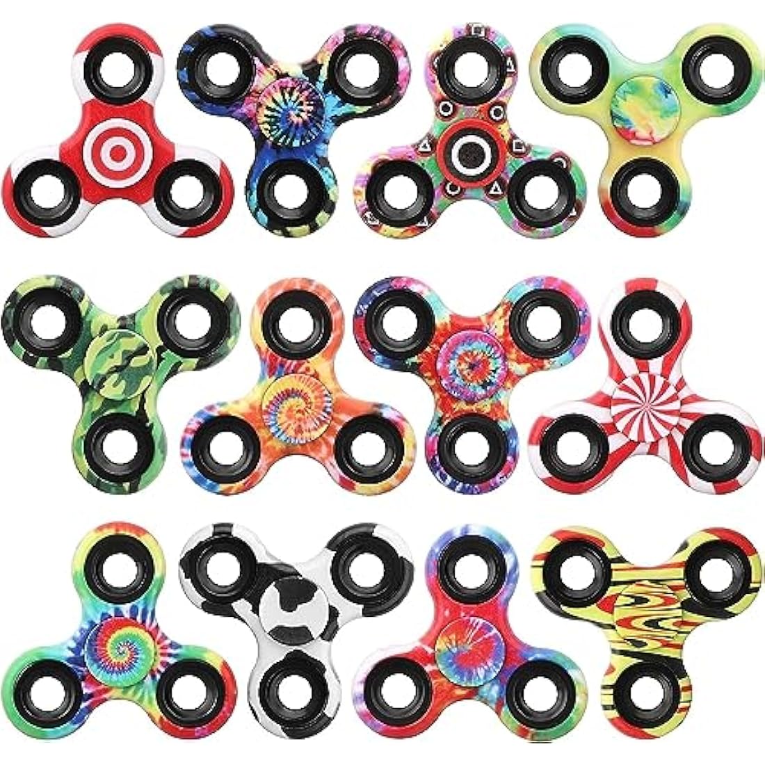 Metal Fidget Spinner 12-Pack | Stress Relief Sensory Toy