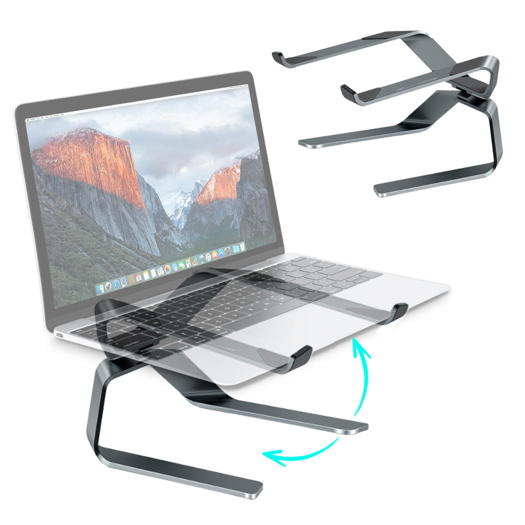 DaMohony Foldable Laptop Stand, Ergonomic Aluminium Laptop Riser for Desk - image 1