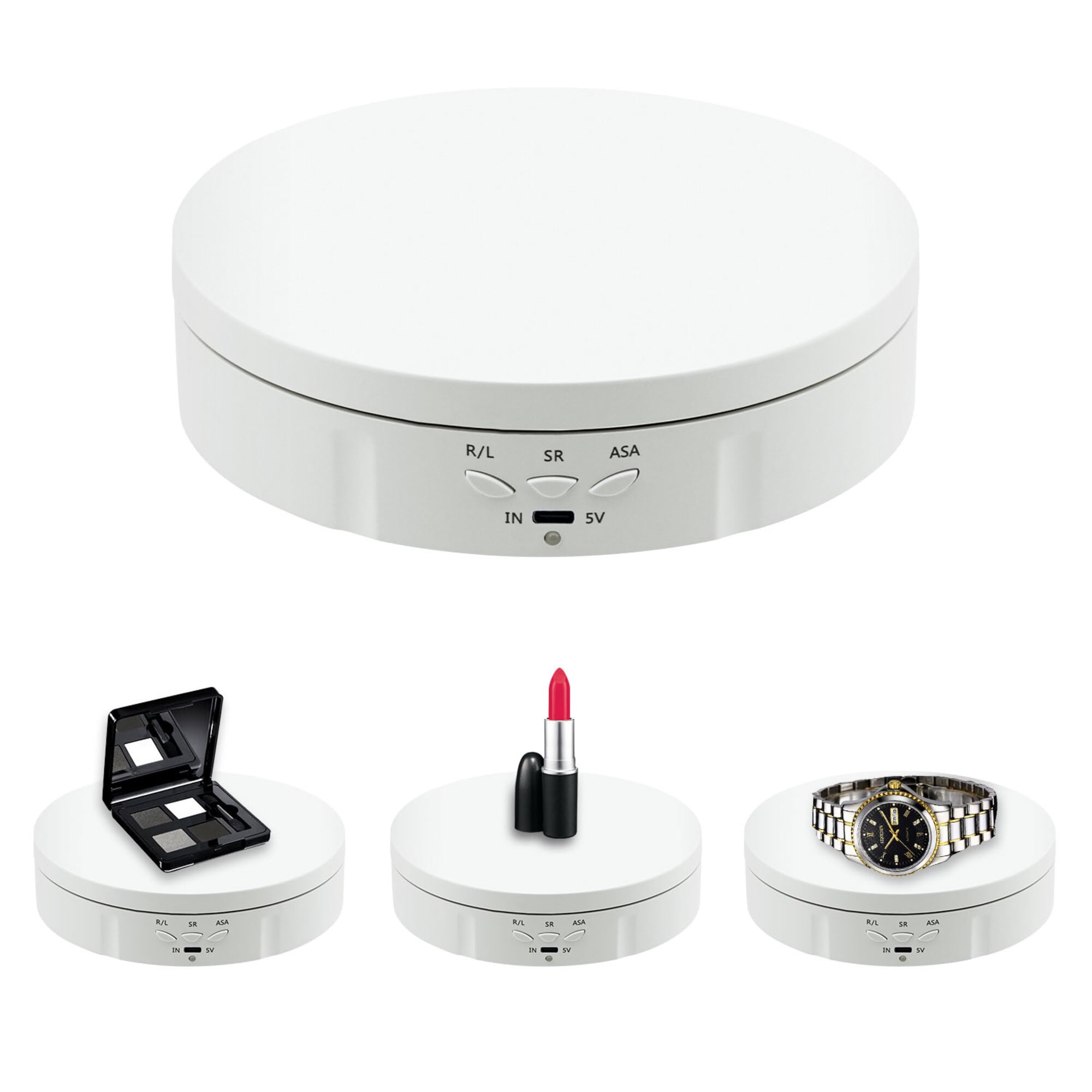 Mcbazel 360° Motorized Rotating Display Stand | 10KG Load - 5.7" White