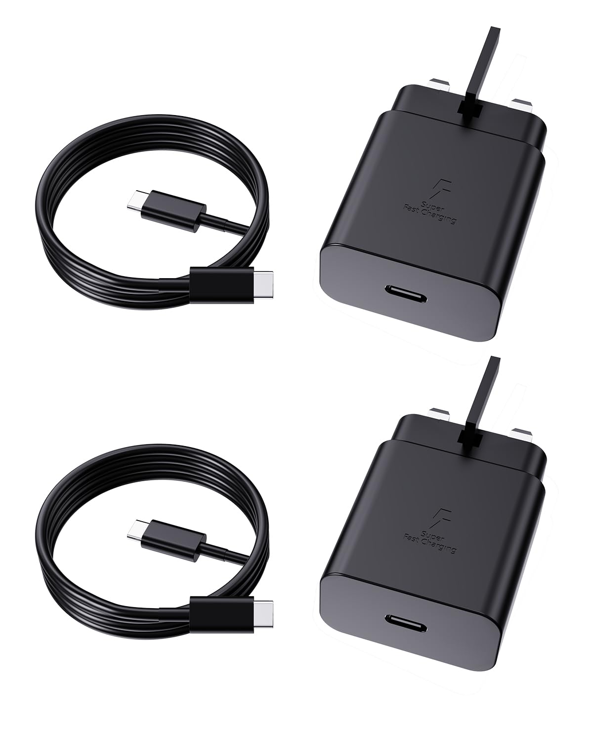 Jolof Store 45W USB-C Super Fast Charger for Samsung Galaxy - 2 Pack