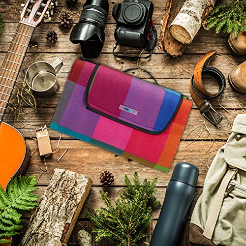 Relaxdays XXL Picnic Blanket – 200x200cm Waterproof Fleece Camping Mat