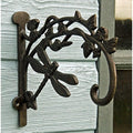 Jolof Store Cast Iron Dragonfly Garden Hanging Basket Bracket