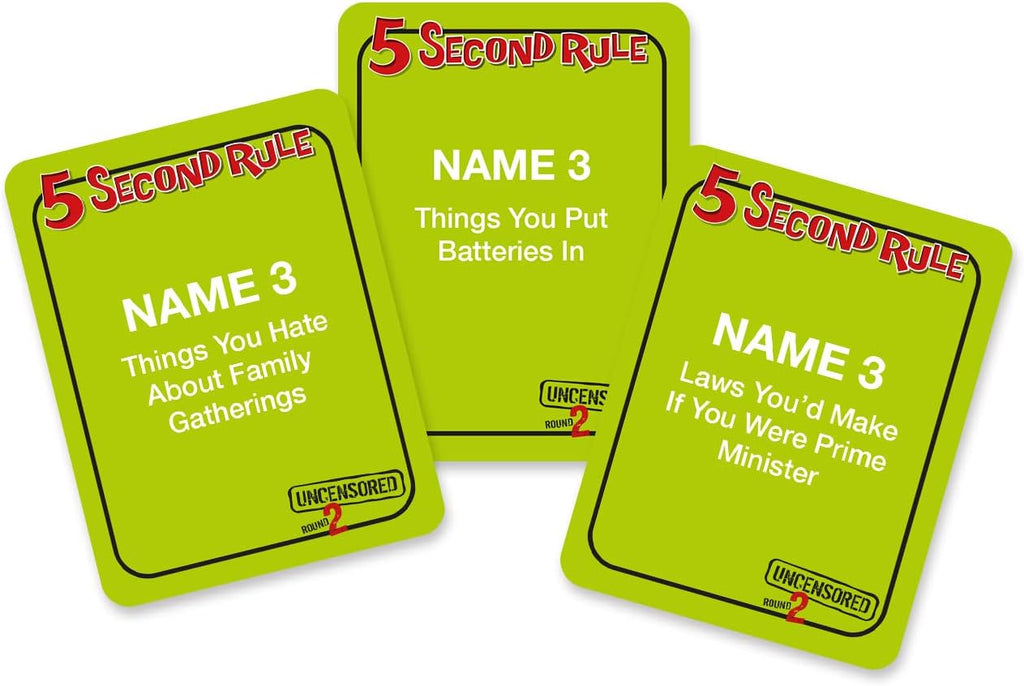 5 Second Rule Uncensored Round 2 – Adult Party Card Game by Snaps
