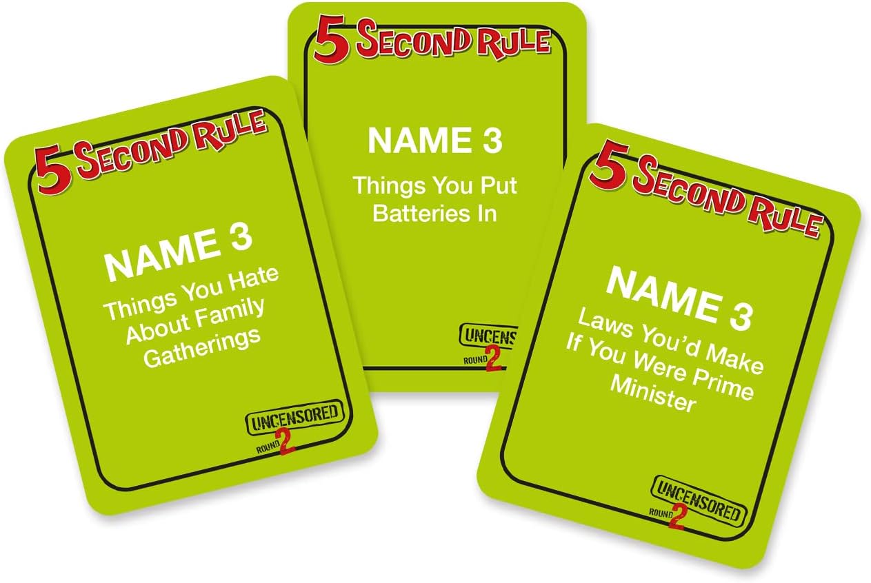 5 Second Rule Uncensored Round 2 – Adult Party Card Game by Snaps