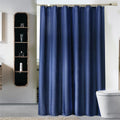 Lkw Ogechi Extra Wide Navy Blue Waterproof Polyester Shower Curtain