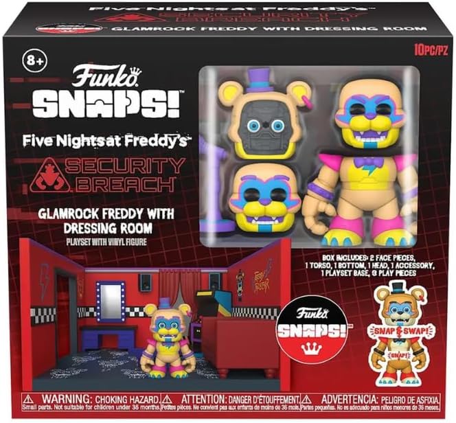 Funko FNAF Snaps: Freddy's Room Playset – Customizable Vinyl Toy