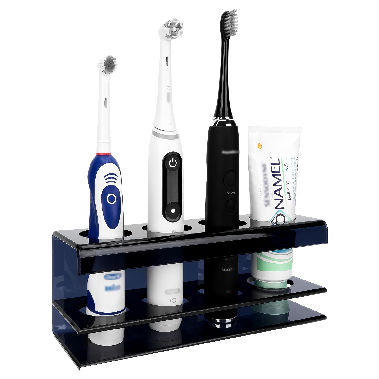 Linkidea Acrylic Electric Toothbrush Holder - 4 Slot Bathroom Organizer