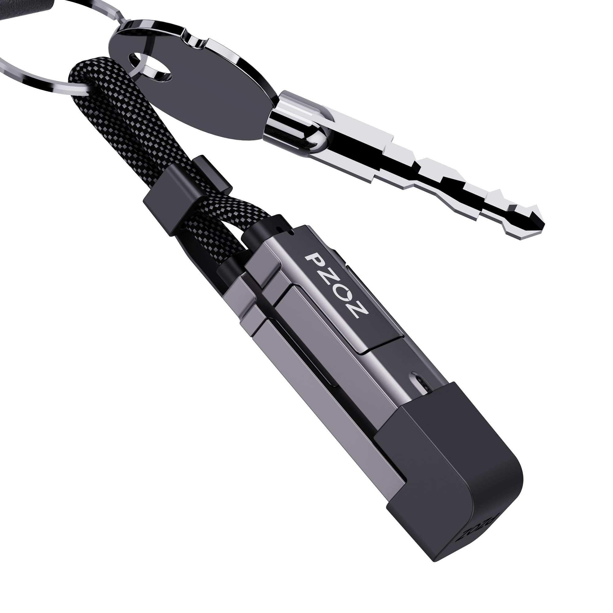PZOZ 60W Multi Charger Cable – LED Display Keychain USB-C to Lightning