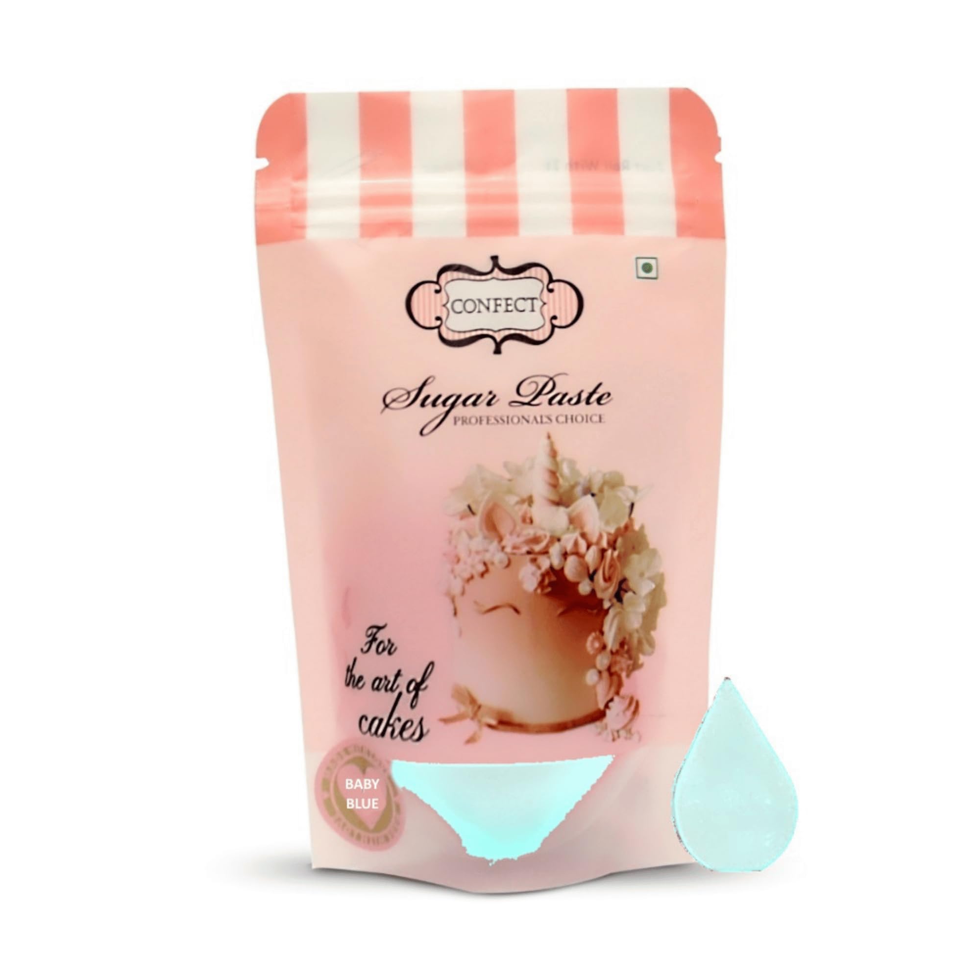 Confect Baby Blue Sugar Paste – Edible Fondant for Cake Decorating, 250g