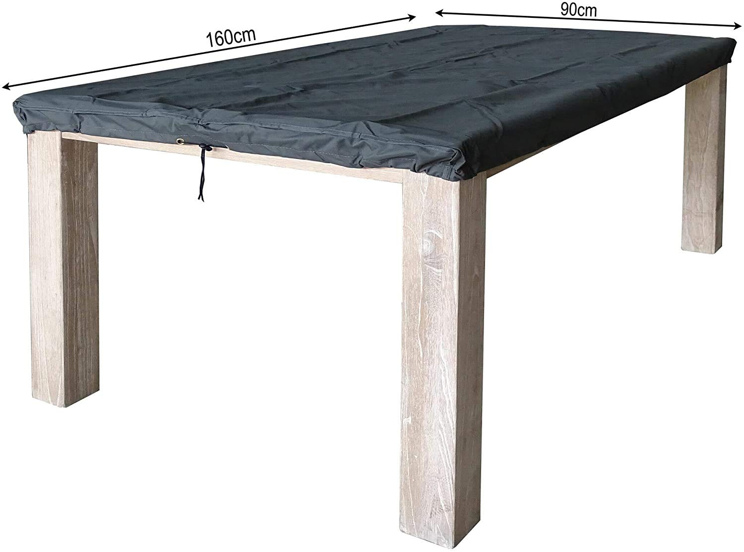 Jolof Store Waterproof Table Top Cover - 160x90cm Grey PVC Polyester