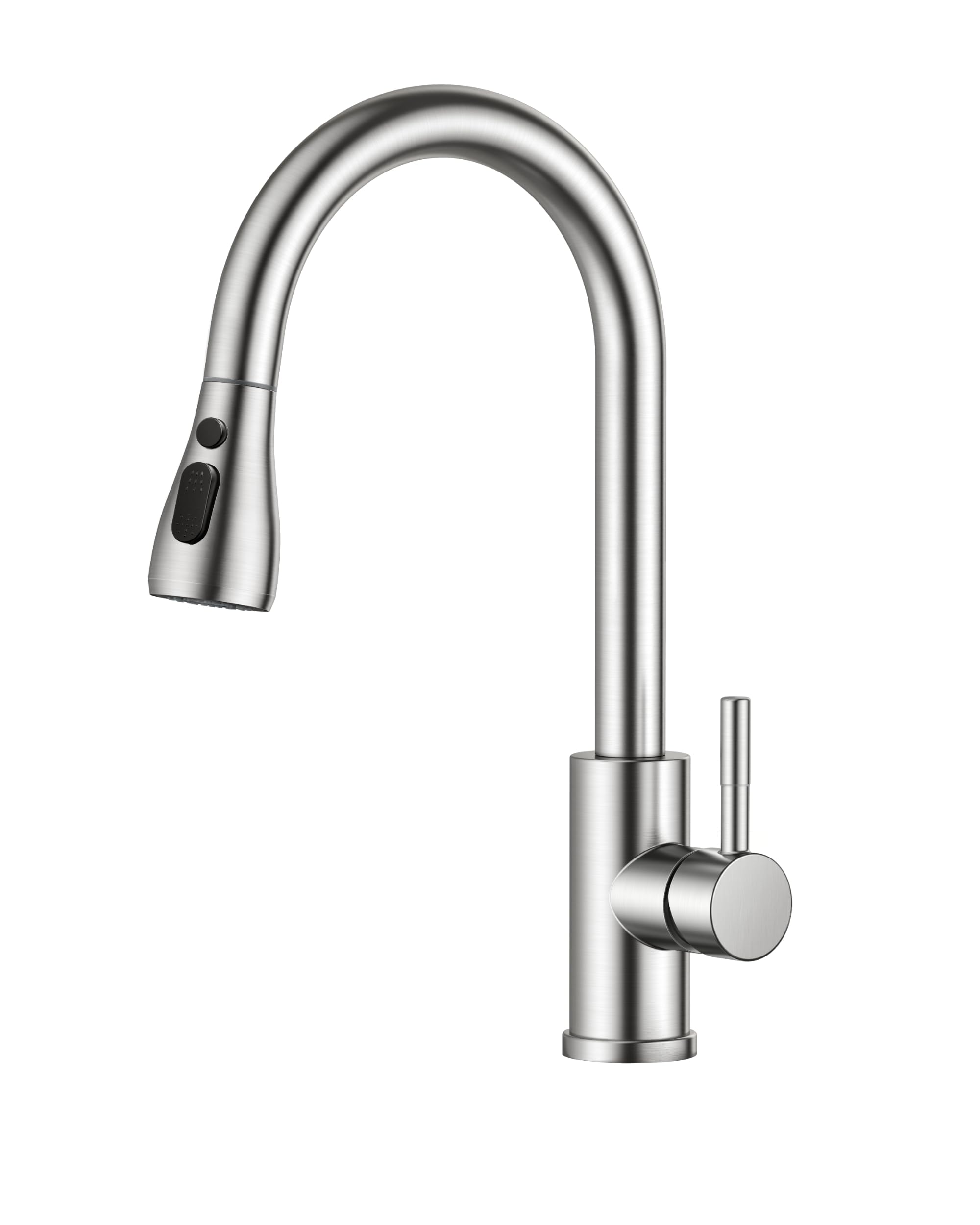 FORIOUS Kitchen Mixer Tap | Stainless Steel High Arc Pull Down Faucet