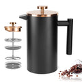 MaxMiuly 1.5L Stainless Steel French Press – Insulated Coffee Maker